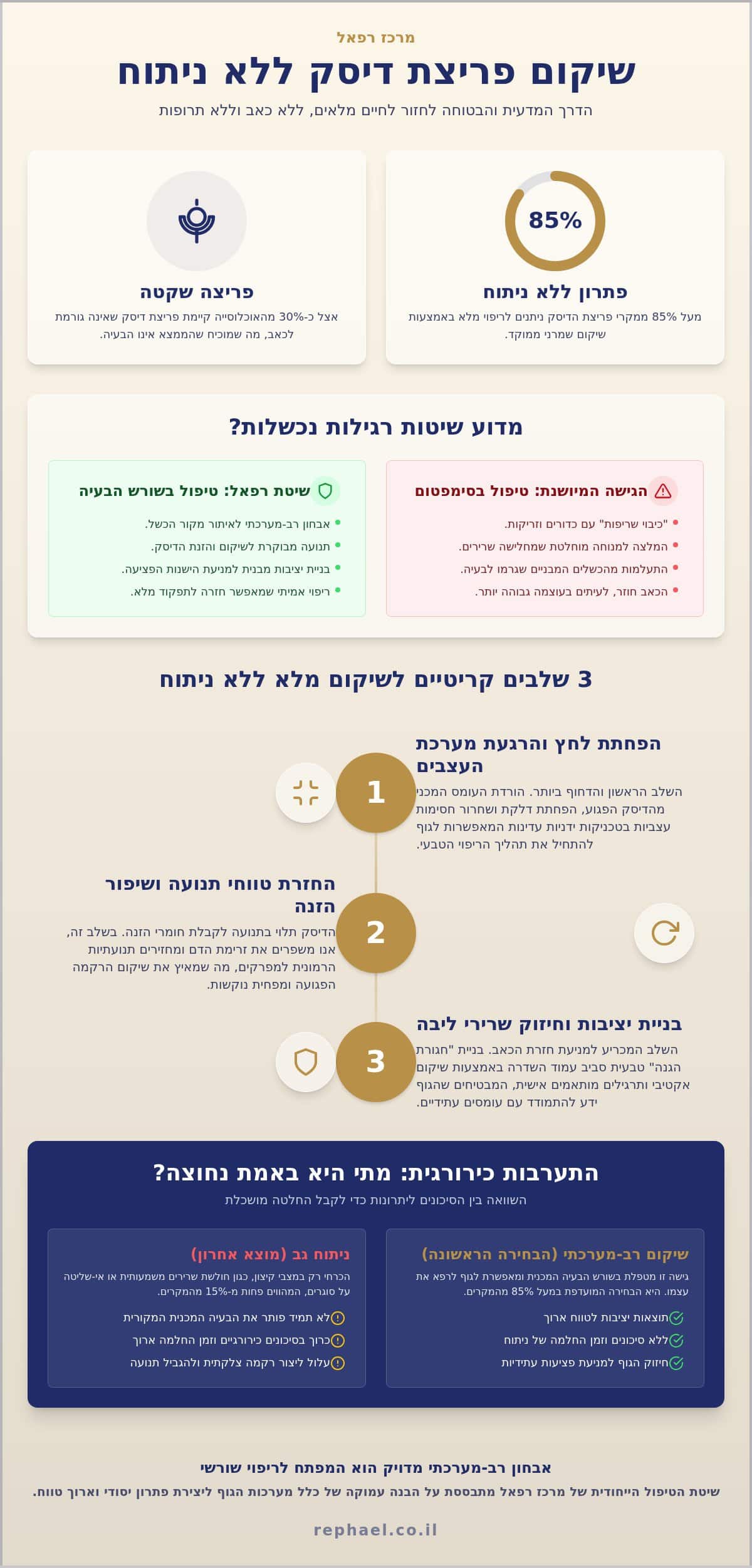 שיקום פריצת דיסק: המדריך המעשי לחזרה לחיים ללא ניתוח (2026)